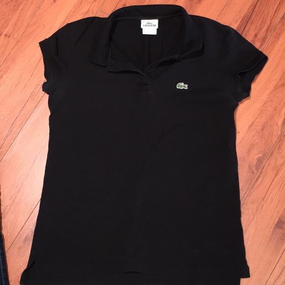 Lacoste Black polo shirt women’s size 8 - Picture 4 of 6